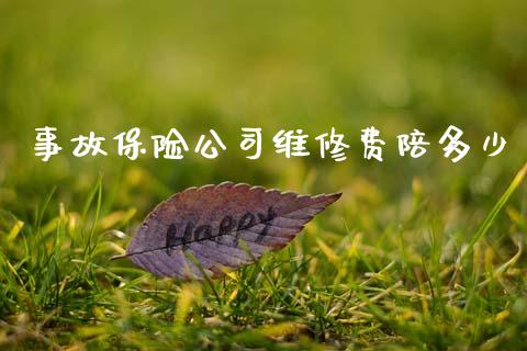 事故保险公司维修费陪多少_https://m.fansifence.com_消费金融_第1张