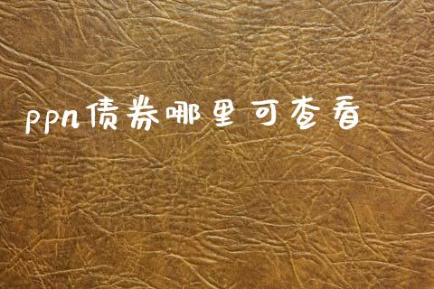 ppn债券哪里可查看_https://m.fansifence.com_消费金融_第1张