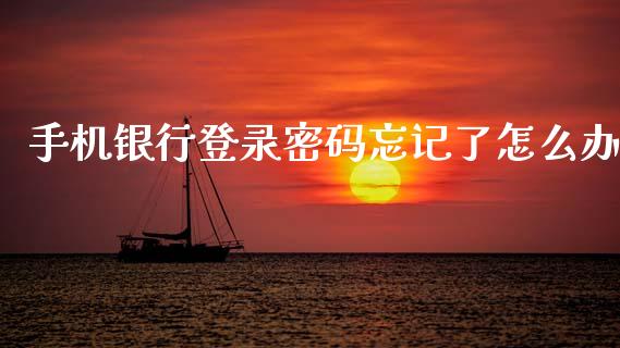 手机银行登录密码忘记了怎么办_https://m.fansifence.com_消费金融_第1张
