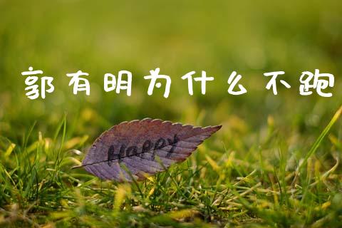 郭有明为什么不跑_https://m.fansifence.com_消费金融_第1张