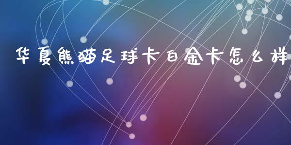 华夏熊猫足球卡白金卡怎么样_https://m.fansifence.com_贵金属行情_第1张