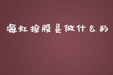 海虹控股是做什么的_https://m.fansifence.com_贵金属行情_第1张