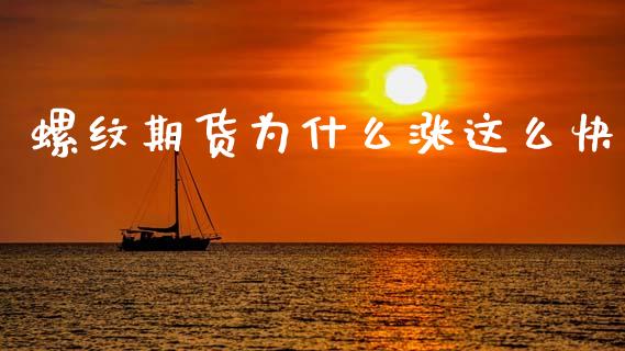 螺纹期货为什么涨这么快_https://m.fansifence.com_贵金属行情_第1张