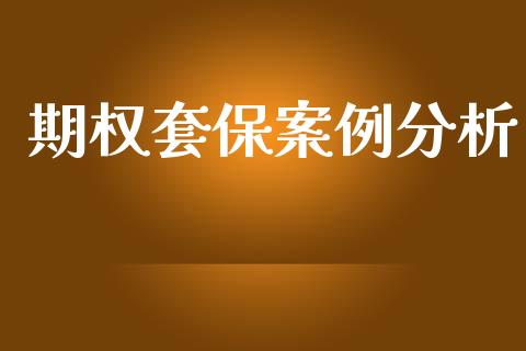 期权套保案例分析_https://m.fansifence.com_公募基金_第1张
