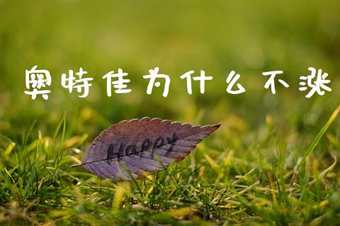 奥特佳为什么不涨_https://m.fansifence.com_贵金属行情_第1张