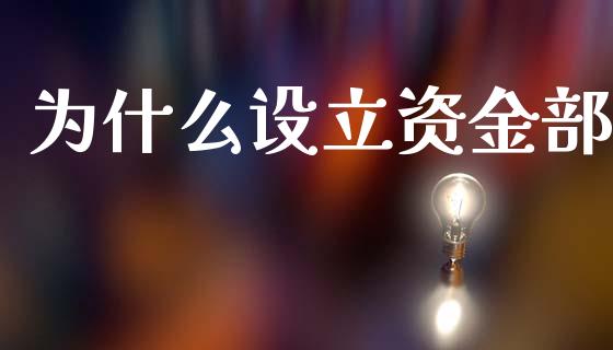 为什么设立资金部_https://m.fansifence.com_消费金融_第1张