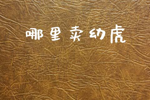 哪里卖幼虎_https://m.fansifence.com_个股行情_第1张