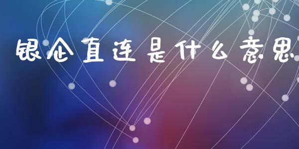 银企直连是什么意思_https://m.fansifence.com_公募基金_第1张