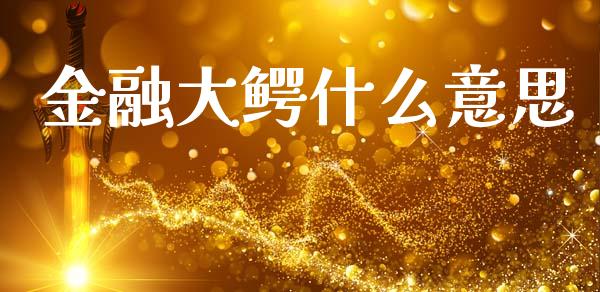 金融大鳄什么意思_https://m.fansifence.com_消费金融_第1张