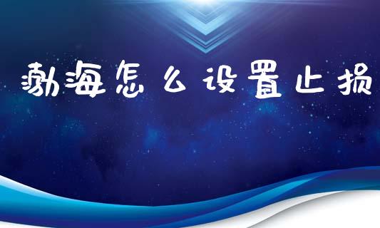 渤海怎么设置止损_https://m.fansifence.com_消费金融_第1张