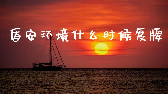 盾安环境什么时候复牌_https://m.fansifence.com_消费金融_第1张