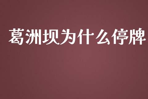 葛洲坝为什么停牌_https://m.fansifence.com_公募基金_第1张
