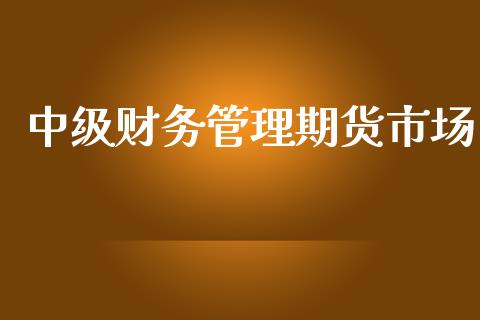 中级财务管理期货市场_https://m.fansifence.com_贵金属行情_第1张