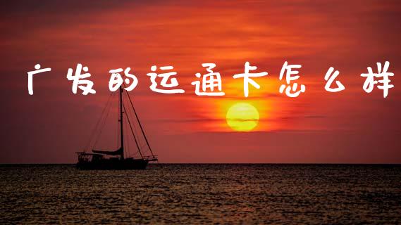 广发的运通卡怎么样_https://m.fansifence.com_消费金融_第1张