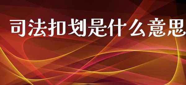 司法扣划是什么意思_https://m.fansifence.com_公募基金_第1张