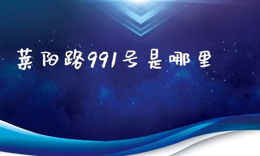 莱阳路991号是哪里_https://m.fansifence.com_公募基金_第1张