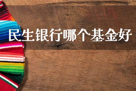 民生银行哪个基金好_https://m.fansifence.com_贵金属行情_第1张