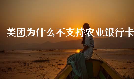 美团为什么不支持农业银行卡_https://m.fansifence.com_贵金属行情_第1张