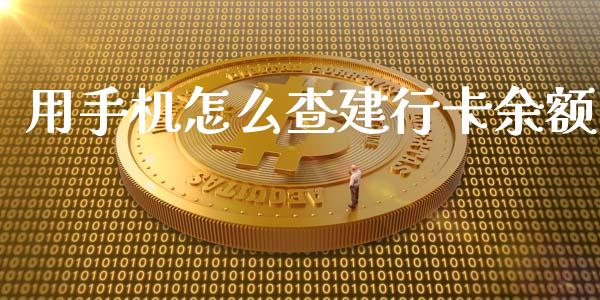 用手机怎么查建行卡余额_https://m.fansifence.com_消费金融_第1张