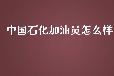 中国石化加油员怎么样_https://m.fansifence.com_公募基金_第1张