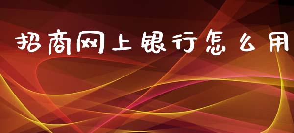招商网上银行怎么用_https://m.fansifence.com_个股行情_第1张