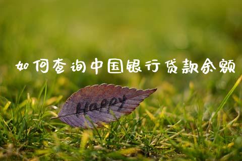 如何查询中国银行贷款余额_https://m.fansifence.com_贵金属行情_第1张