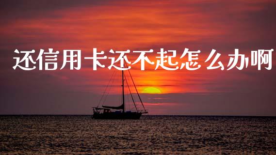 还信用卡还不起怎么办啊_https://m.fansifence.com_贵金属行情_第1张