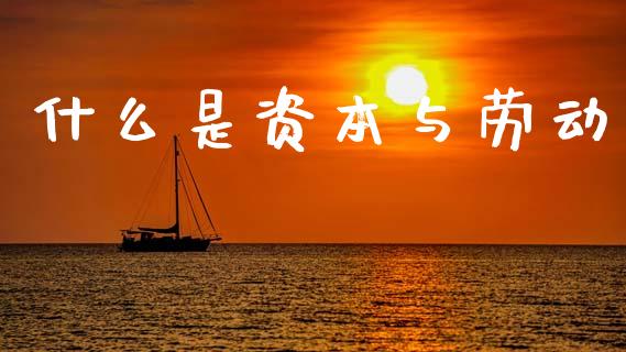 什么是资本与劳动_https://m.fansifence.com_贵金属行情_第1张