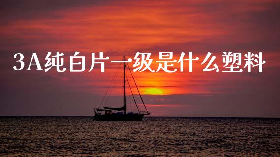 3A纯白片一级是什么塑料_https://m.fansifence.com_消费金融_第1张