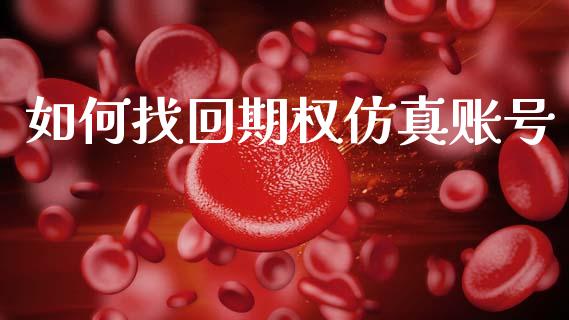 如何找回期权仿真账号_https://m.fansifence.com_贵金属行情_第1张