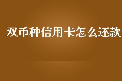 双币种信用卡怎么还款_https://m.fansifence.com_贵金属行情_第1张