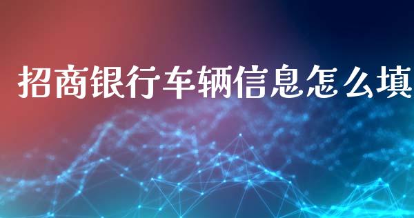 招商银行车辆信息怎么填_https://m.fansifence.com_公募基金_第1张
