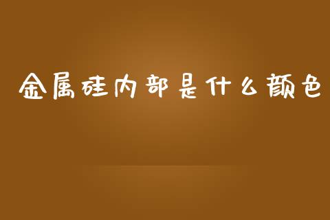 金属硅内部是什么颜色_https://m.fansifence.com_消费金融_第1张