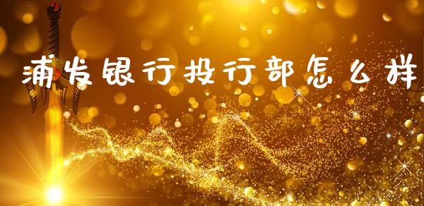 浦发银行投行部怎么样_https://m.fansifence.com_公募基金_第1张