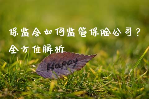 保监会如何监管保险公司？全方位解析_https://m.fansifence.com_贵金属行情_第1张