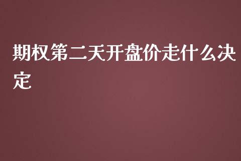 期权第二天开盘价走什么决定_https://m.fansifence.com_个股行情_第1张