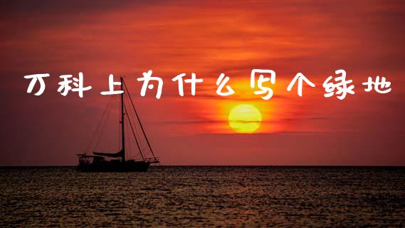 万科上为什么写个绿地_https://m.fansifence.com_贵金属行情_第1张