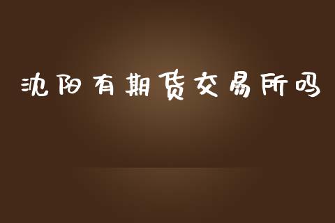 沈阳有期货交易所吗_https://m.fansifence.com_个股行情_第1张