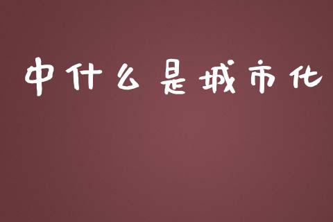 中什么是城市化_https://m.fansifence.com_公募基金_第1张