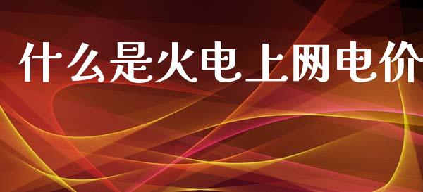 什么是火电上网电价_https://m.fansifence.com_消费金融_第1张