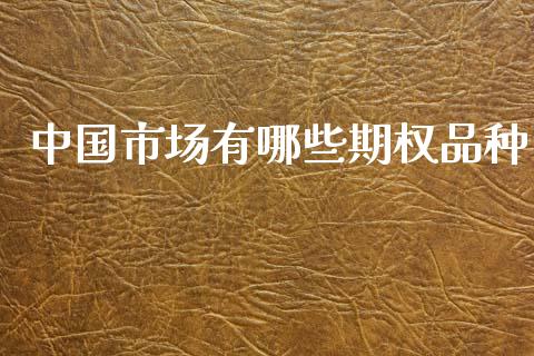 中国市场有哪些期权品种_https://m.fansifence.com_个股行情_第1张