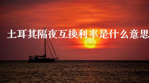 土耳其隔夜互换利率是什么意思_https://m.fansifence.com_消费金融_第1张