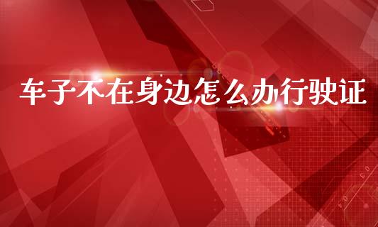车子不在身边怎么办行驶证_https://m.fansifence.com_公募基金_第1张