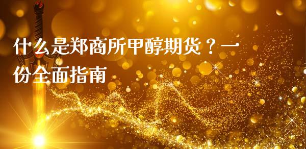 什么是郑商所甲醇期货？一份全面指南_https://m.fansifence.com_个股行情_第1张