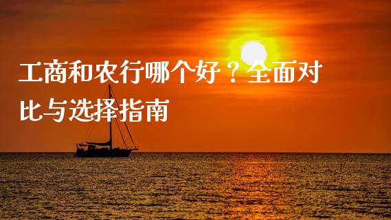 工商和农行哪个好？全面对比与选择指南_https://m.fansifence.com_贵金属行情_第1张