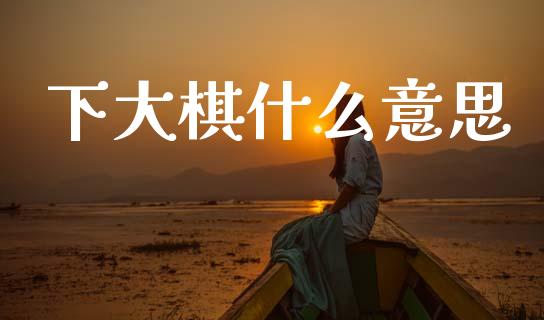 下大棋什么意思_https://m.fansifence.com_公募基金_第1张