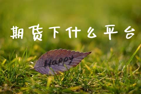 期货下什么平台_https://m.fansifence.com_个股行情_第1张