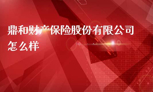 鼎和财产保险股份有限公司怎么样_https://m.fansifence.com_贵金属行情_第1张