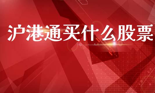 沪港通买什么股票_https://m.fansifence.com_公募基金_第1张