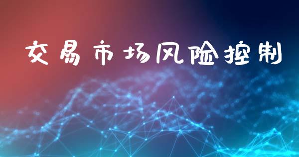 交易市场风险控制_https://m.fansifence.com_公募基金_第1张